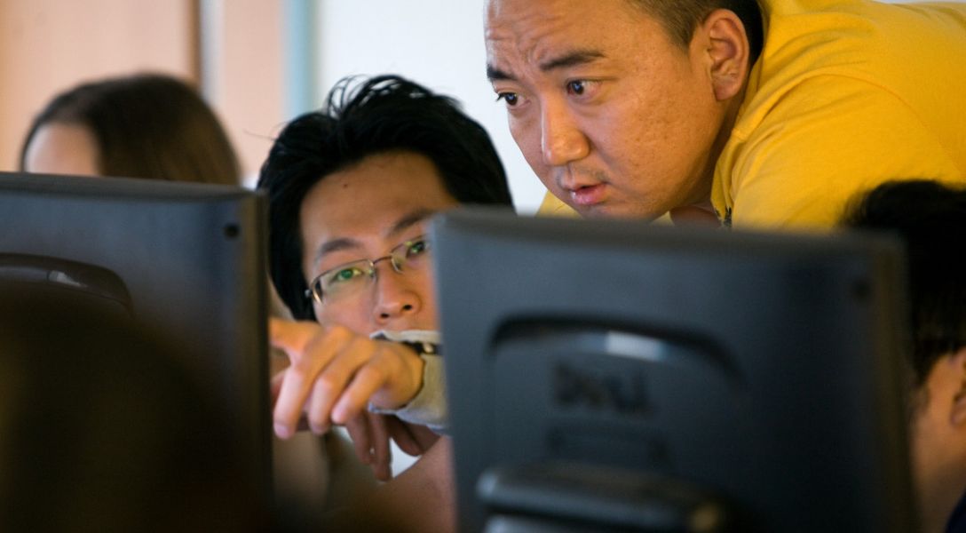 Grad Students in a Computer Lab